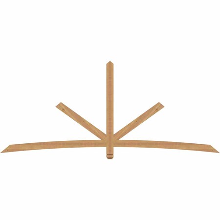 Ekena Millwork Alberta Timber Gable Bracket, Western Red Cedar, 108"W x 45"H x 1 1/2"D x 3 1/2"F, 10/12 Pitch GBW108X45X0204ALB00SWR